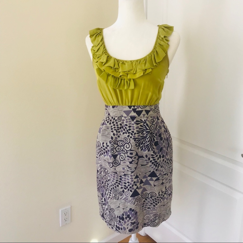 Anthro Maeve Seaside Fields work dress w/pockets